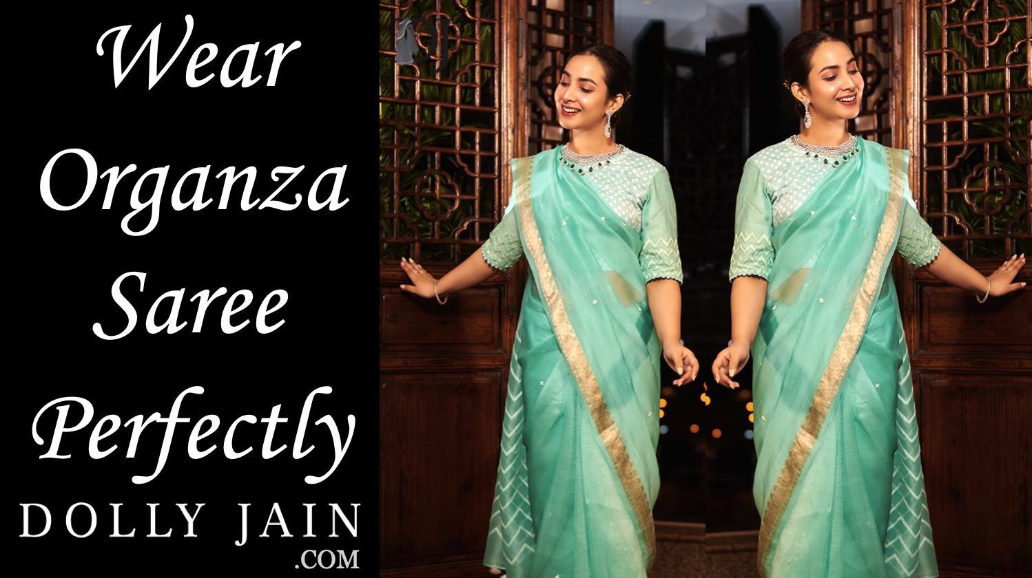 How to wear silk saree in modern style, Dolly Jain saree draping styles 