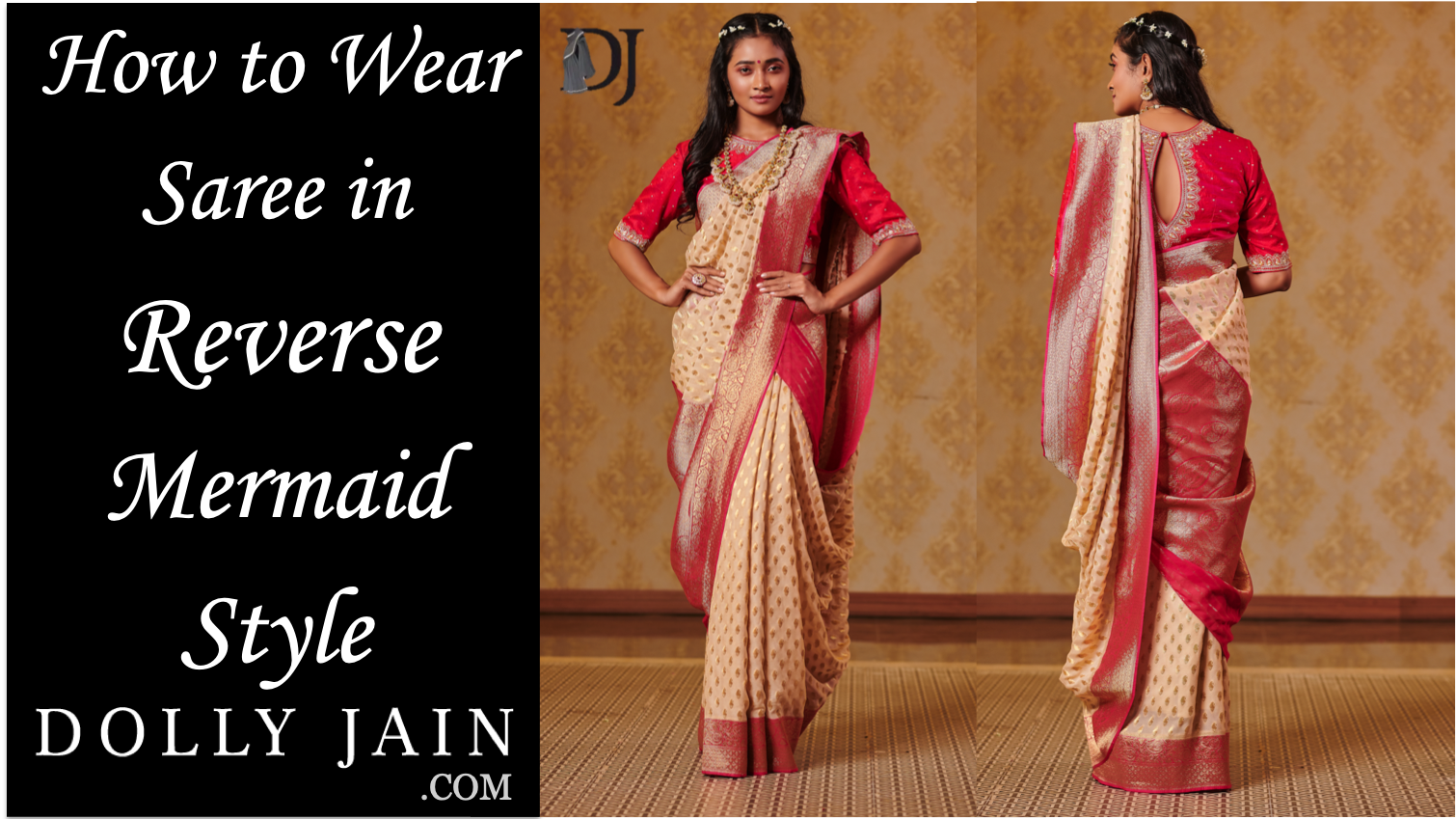 How to wear a saree like a gown for party  Dolly Jain Saree Draping styles  